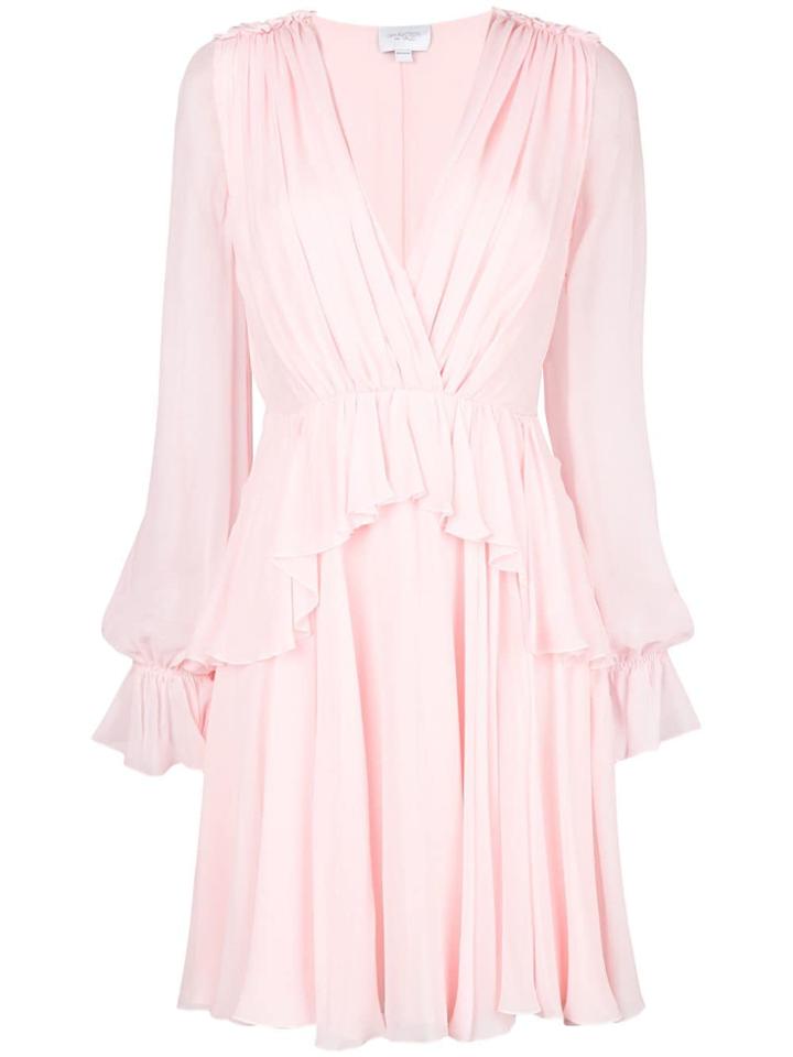 Giambattista Valli Ruffle Mini Dress - Pink & Purple