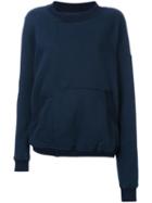 A.f.vandevorst Panelled Sweatshirt, Women's, Size: Large, Blue, Cotton