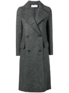 Harris Wharf London Double Breasted Peacoat - Grey