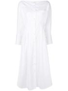 Erika Cavallini Poplin Button Dress - White