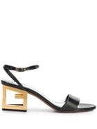 Givenchy G Heel Leather Sandals - Black