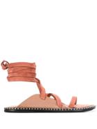 Ann Demeulemeester Wrap Around Tie Sandals - Neutrals