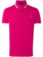 Etro - Neon Trim Polo Shirt - Men - Cotton - Xl, Pink/purple, Cotton