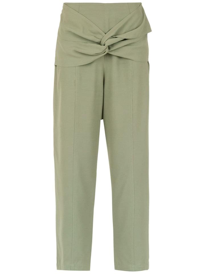Framed Teshima Cropped Pants - Green