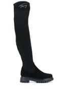 Tommy Jeans Over The Knee Sock Boots - Black