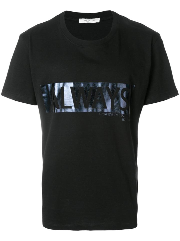Valentino Always Lettering T-shirt - Black