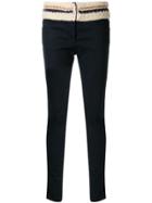 Chanel Pre-owned Knitted Waist Slim-fit Jeans - Blue