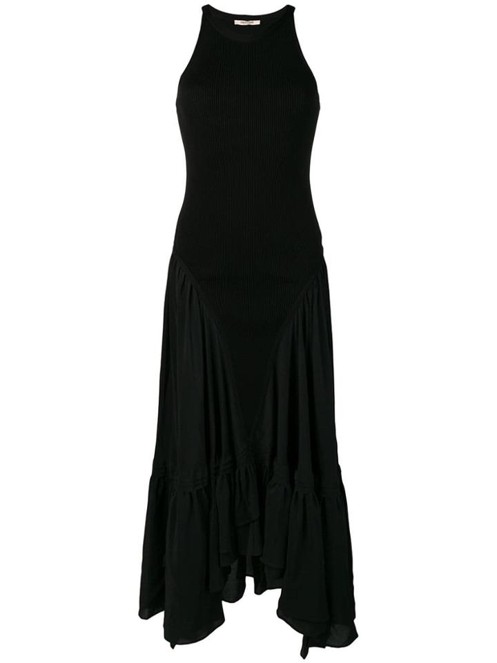 Roberto Cavalli Flared Maxi Dress - Black