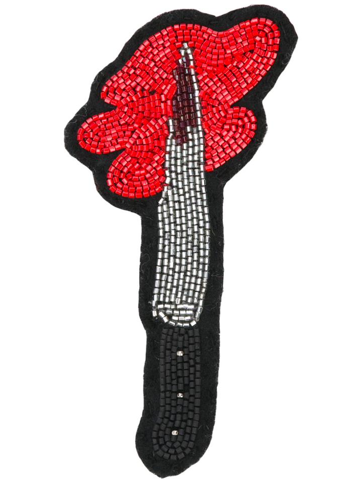 Olympia Le-tan Knife Patch - Metallic