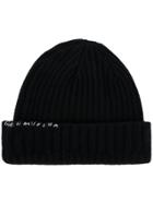 Ambush Contrast Stitch Knitted Hat - Black