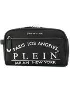 Philipp Plein Printed Logo Wash Bag - Black