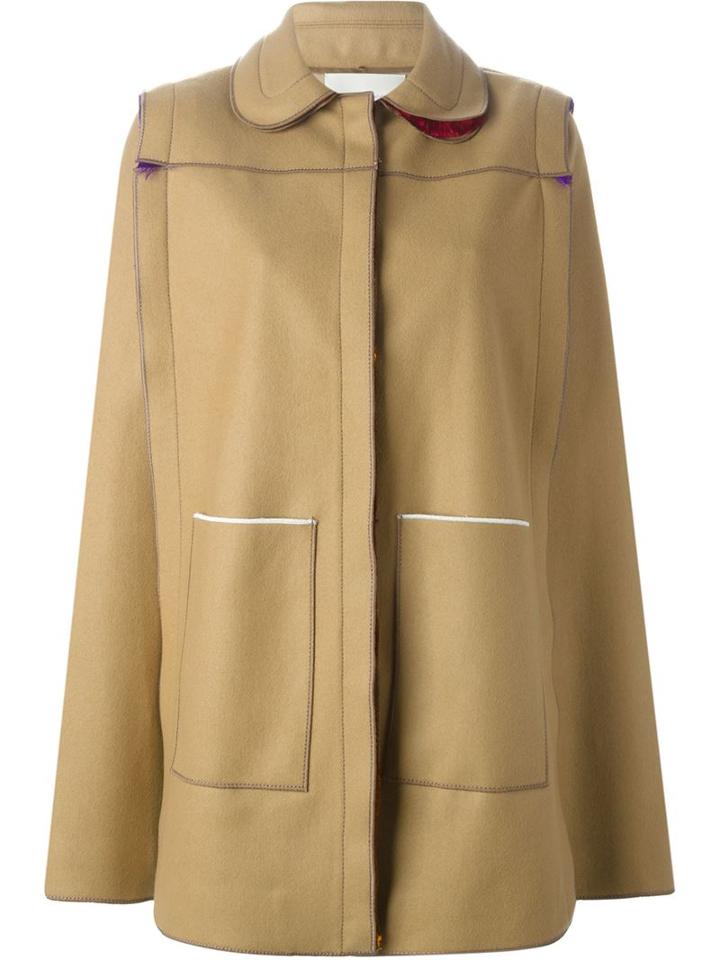 Marco De Vincenzo Buttoned Cape Coat