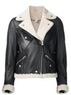 Coach Contrast Collar Biker Jacket