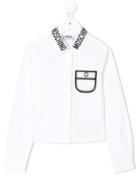 Moschino Kids Teen Trompe L'oeil Shirt - White