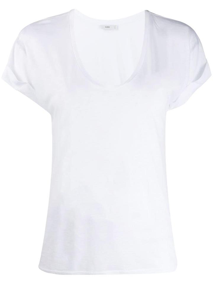 Closed Plain U-neck T-shirt - White