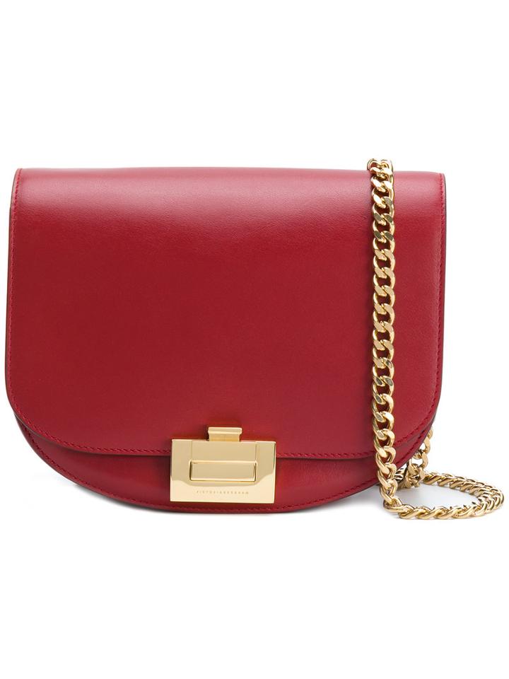 Victoria Beckham - Half Moon Shoulder Bag - Women - Calf Leather - One Size, Red, Calf Leather