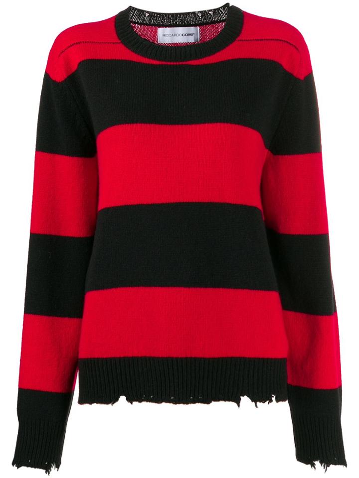 Riccardo Comi Striped Jumper - Red
