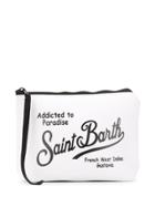 Mc2 Saint Barth Printed Logo Wash Bag - White