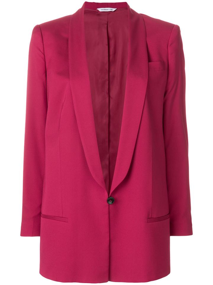 Tonello Deep V-neck Blazer - Pink & Purple