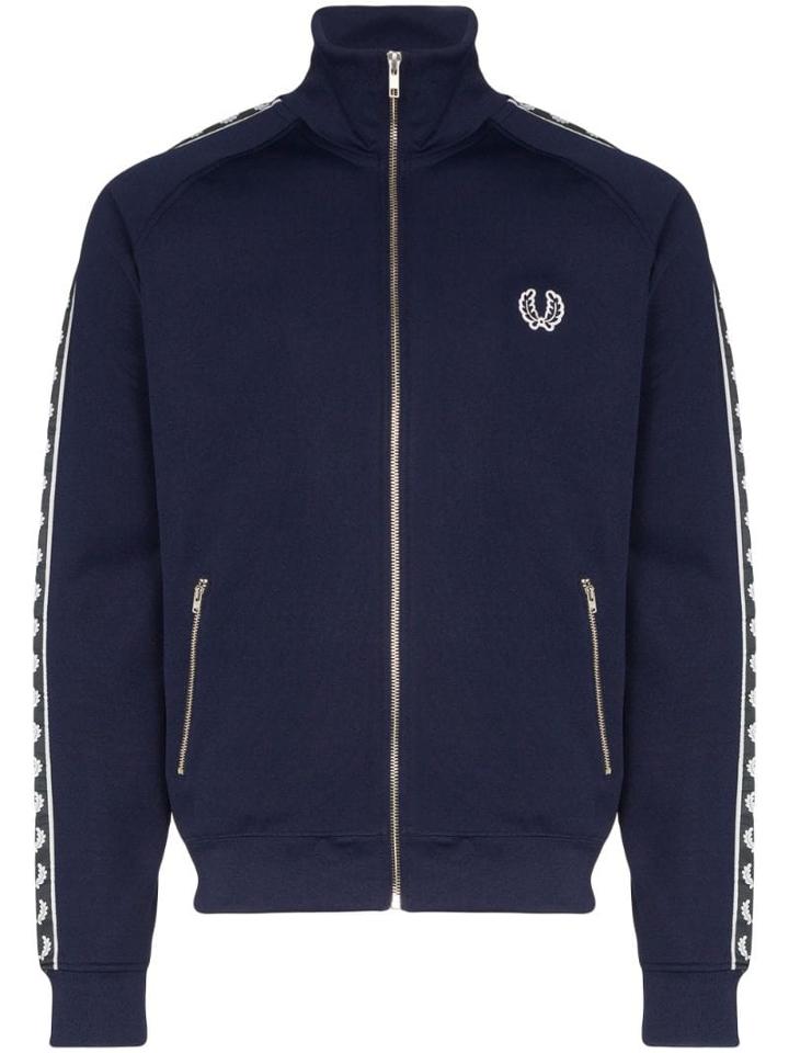 Fred Perry Logo-stripe Track Jacket - Blue