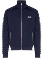 Fred Perry Logo-stripe Track Jacket - Blue