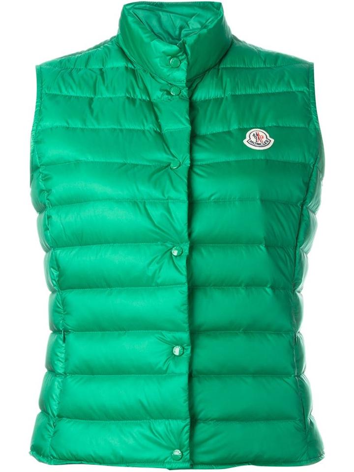 Moncler Liane Padded Gilet, Women's, Size: 1, Green, Polyamide/goose Down
