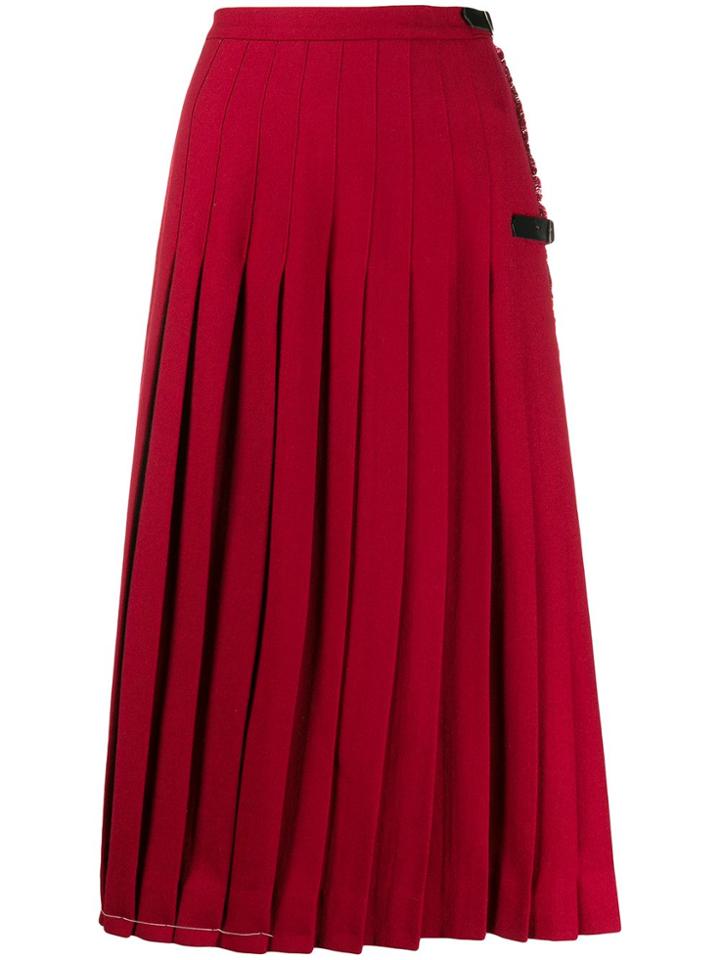 A.n.g.e.l.o. Vintage Cult 1980s Pleated Kilt - Red