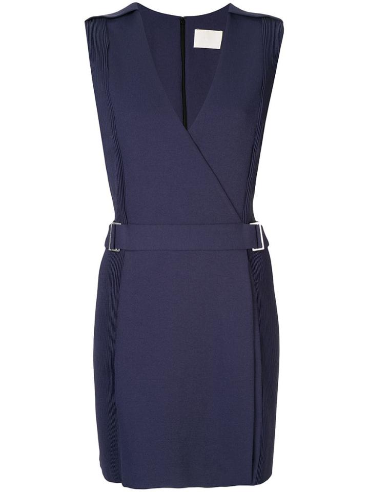 Dion Lee Corrugated Plated Panel Mini Dress - Blue