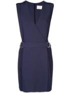 Dion Lee Corrugated Plated Panel Mini Dress - Blue