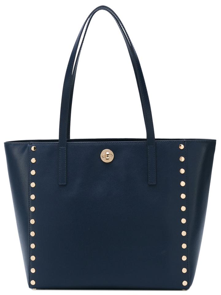 Michael Michael Kors - Studded Tote - Women - Leather - One Size, Blue, Leather
