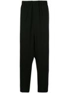 Issey Miyake Men Dropped Crotch Trousers - Black