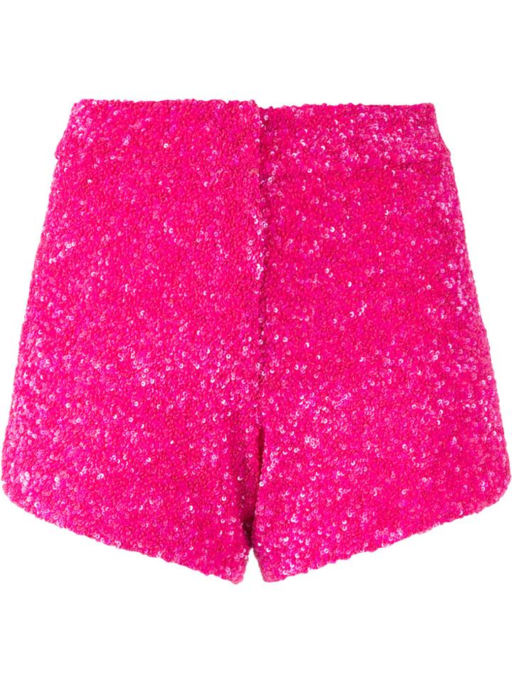 Manish Arora Sequinned Shorts - Pink & Purple