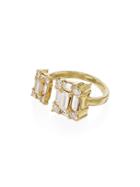Mindi Mond 18kt Yellow Gold Clarity Open Dual Cube Ring - Metallic