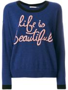Alice+olivia Life Is Beautiful Sweater - Blue