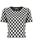 Nk Collection Knitted Printed Top - Black