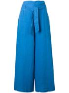 Barena Belted Palazzo Trousers - Blue