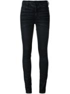 Off-white Wax Coating Skinny Jeans, Women's, Size: 29, Black, Cotton/spandex/elastane