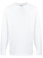 Officine Generale Plain Buttoned Sweatshirt - White