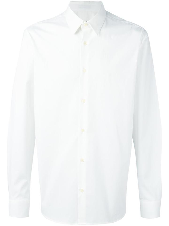 Z Zegna Classic Shirt, Men's, Size: 42, White, Cotton/spandex/elastane