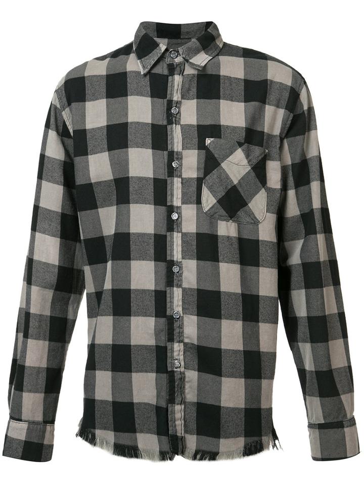 Nsf - Checked Shirt - Men - Cotton - Xl, Grey, Cotton