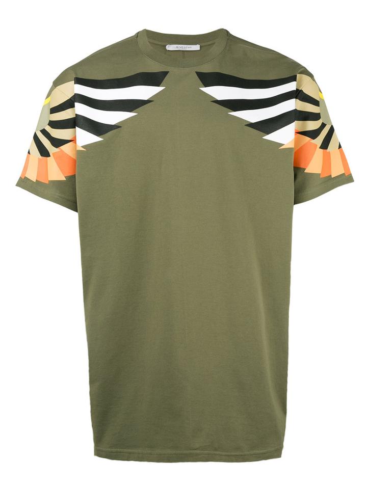 Givenchy Columbian-fit Wings Print T-shirt, Men's, Size: Xxs, Green, Cotton
