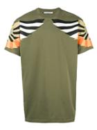 Givenchy Columbian-fit Wings Print T-shirt, Men's, Size: Xxs, Green, Cotton