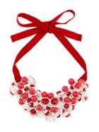 P.a.r.o.s.h. Floral Motif Short Necklace, Red
