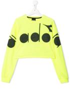 Diadora Junior Logo Print Sweatshirt - Yellow