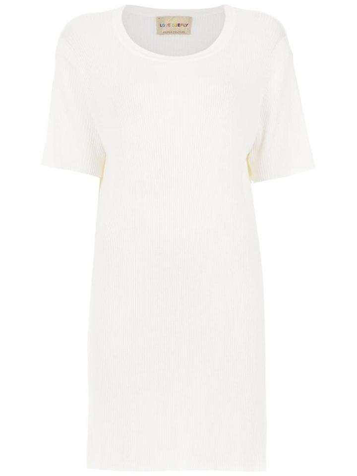 Andrea Bogosian Short Sleeved Shift Dress - White