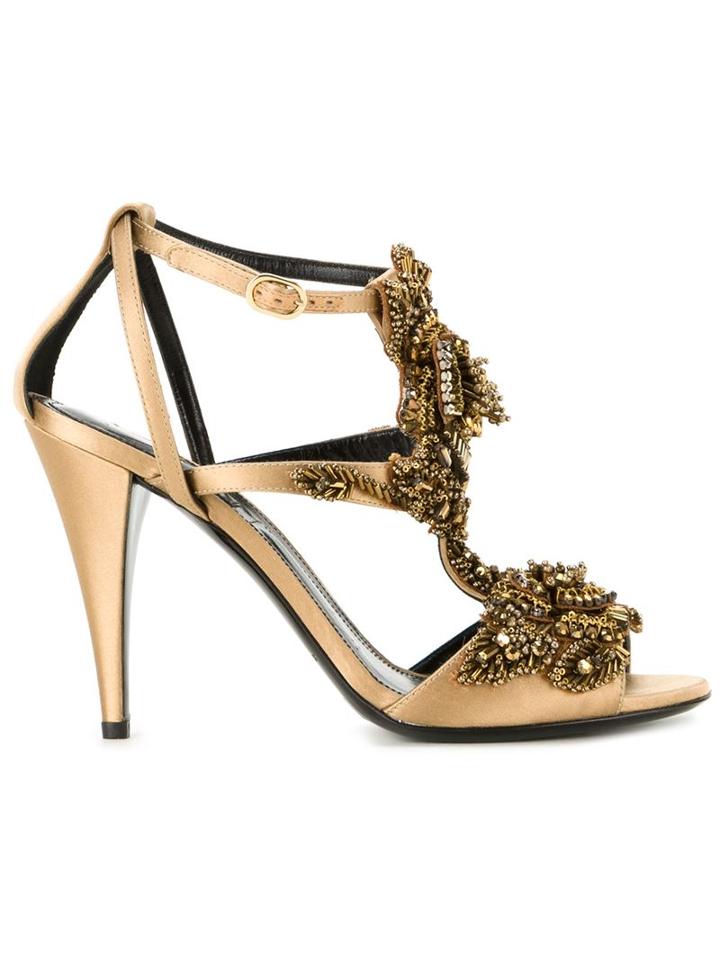 Alberta Ferretti Beaded Strappy Sandals