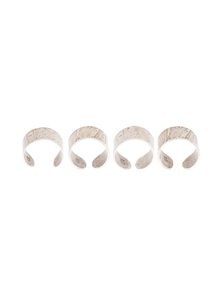 Maison Margiela Quadruple Cuff Rings - Grey