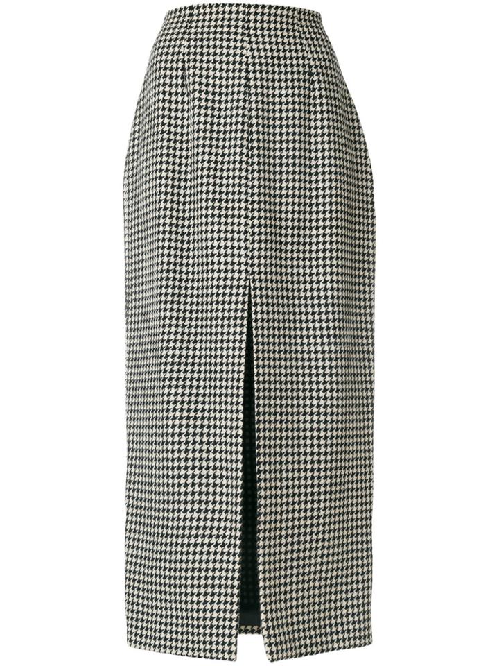 Dolce & Gabbana Vintage Houndstooth Pattern Skirt - Nude & Neutrals