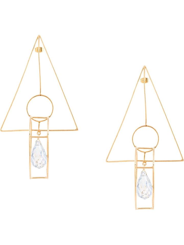 Mercedes Salazar Geometric Earrings - Gold