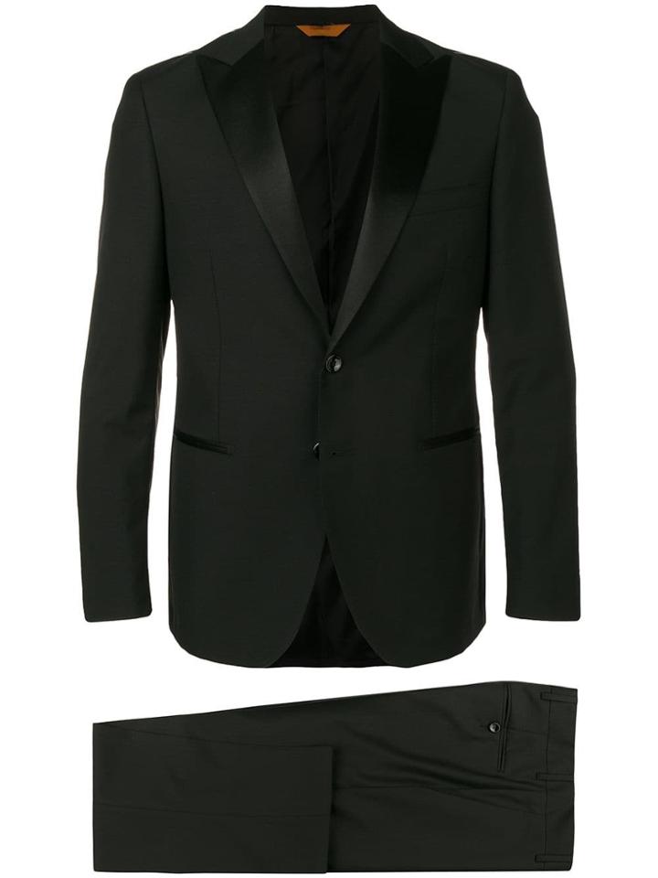 Tonello Two Piece Smoking Suit - Black